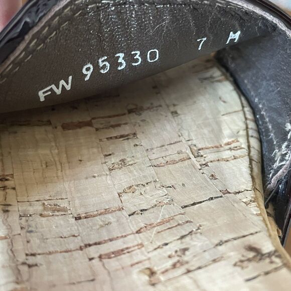 Stuart Weitzman Platform Wedge Sandal 7M Brown Cork Slide Slip On - Picture 8 of 13